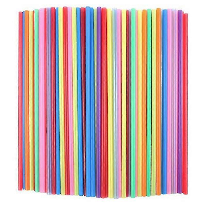 1000Pcs 10.3 Inch Disposable Drinking Straws Plastic Straws Extra Long Assorted Bright Colors for P