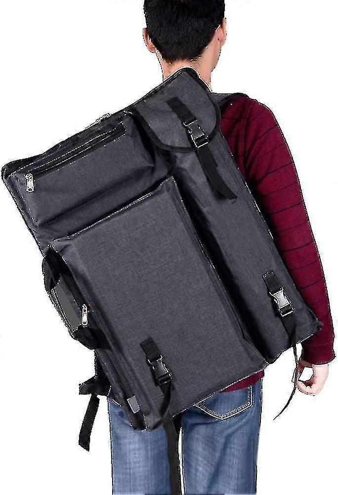 A2 Painting Drawing Board Storage Bag Waterproof Art Carry Tote Bag Multifunction Canvas A2 Art Portfolio Case Portable Large File Folder With Strap