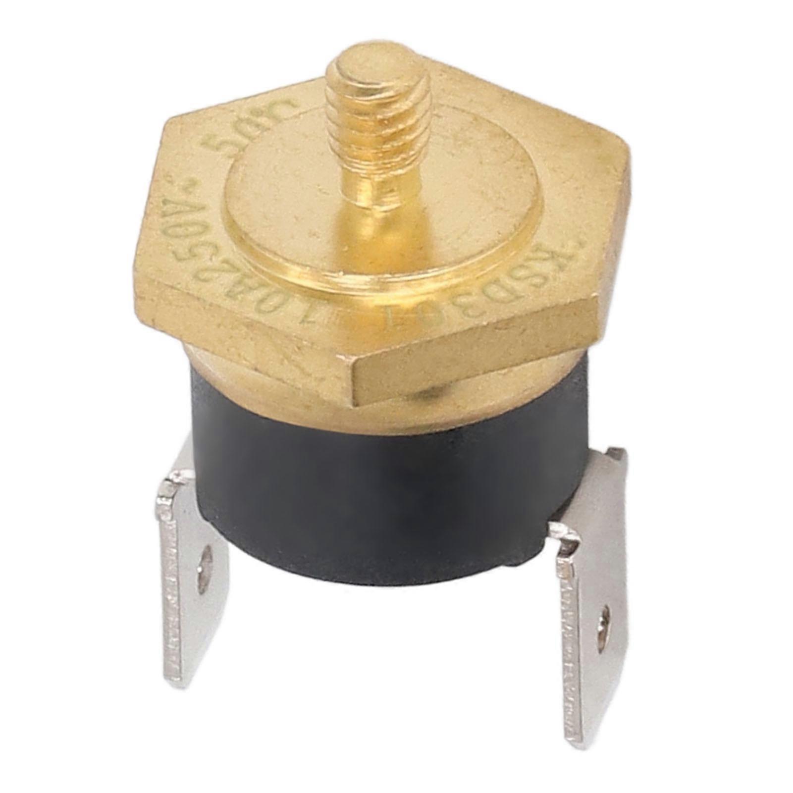 5PCS KSD301 διμεταλλικός θερμοστατών χαλκού κανονικά κλειστός διακόπτης θερμοκρασίας δίσκων 250V 40 Snap M4