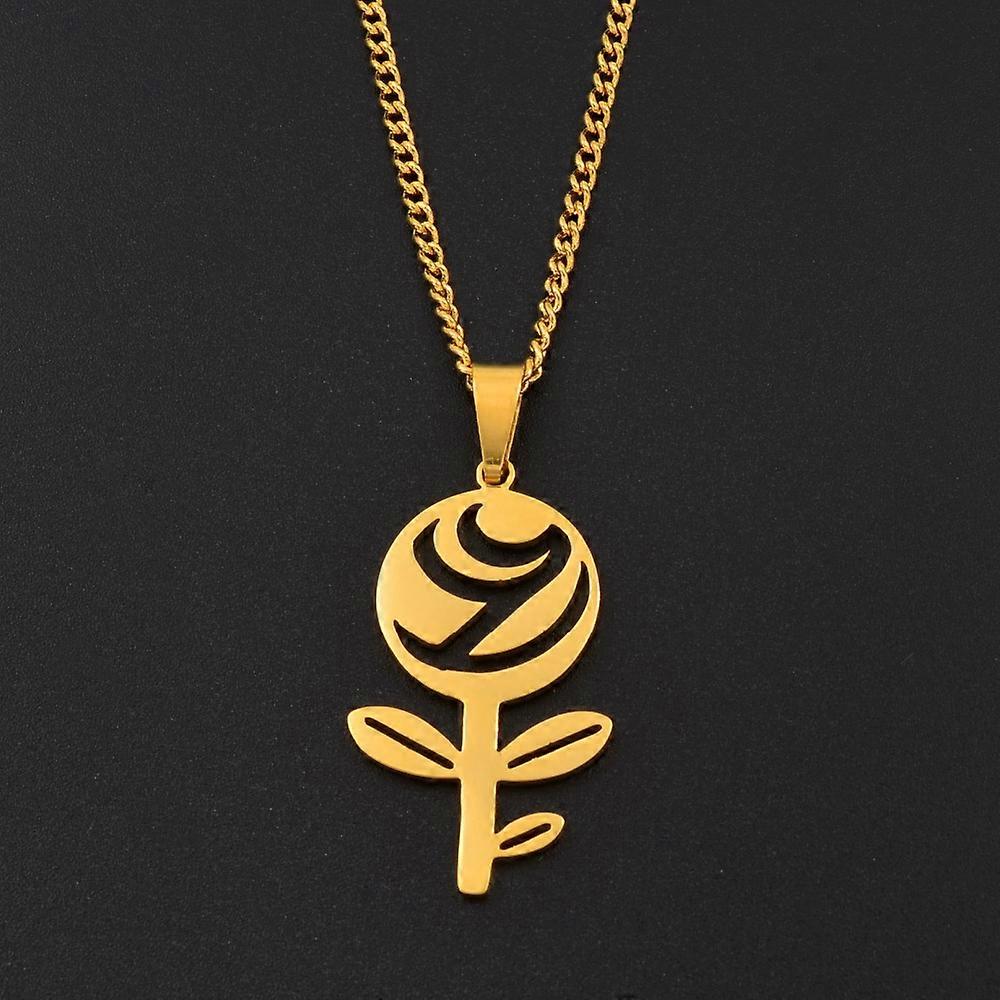 צ'ארמס צ'אר ורד פרח שרשראות תליון נשים בנות תכשיטים הוואי אביזרים ערביים אפריקאים 067021