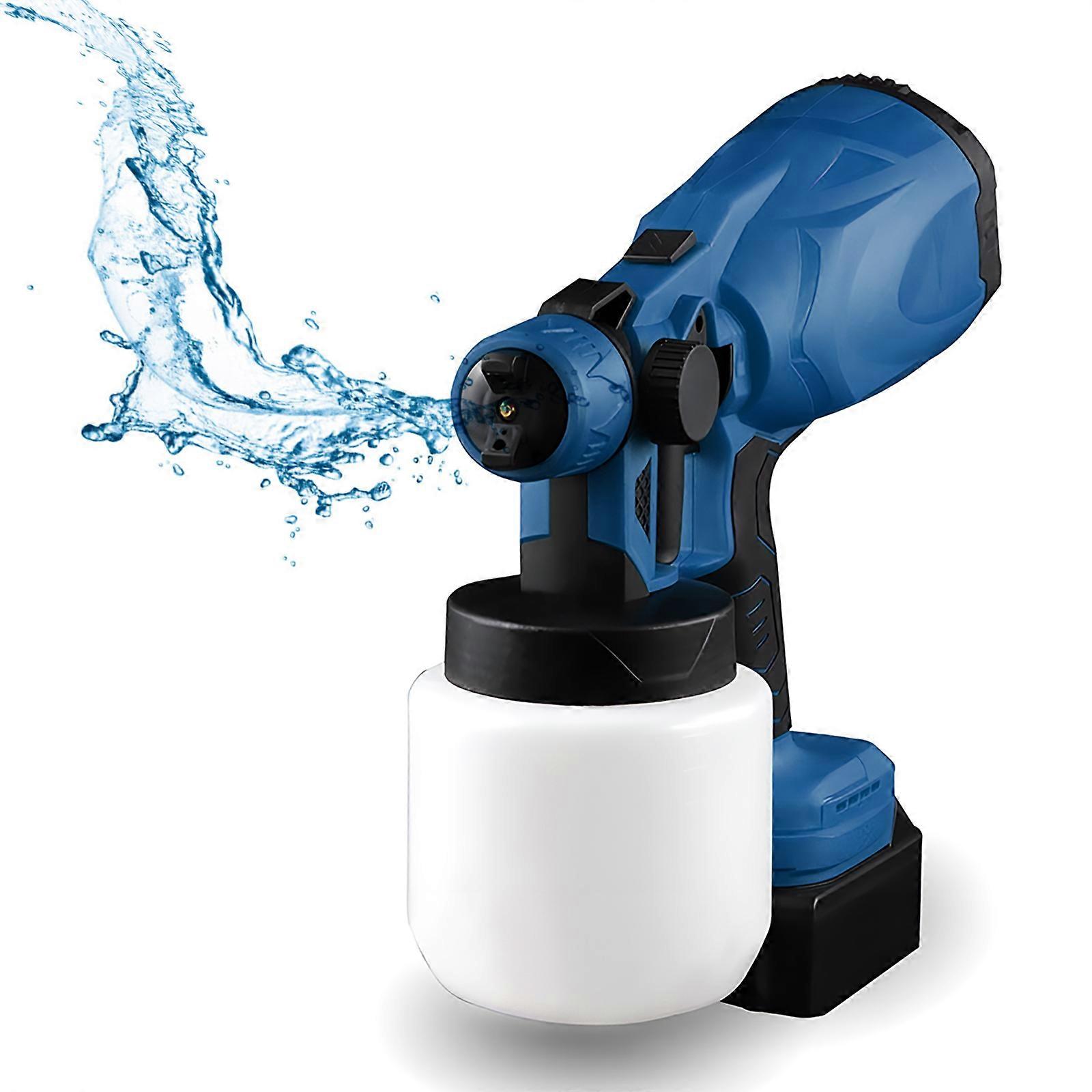 Cordless Paint Sprayer 21V Max Battery Electric Tools Paint Sprayer with 4 Copper Nozzles 3 Spray Patterns 800ml Container for Furniture / Fence / Wal