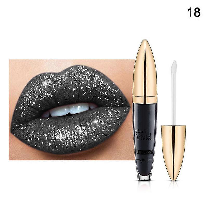 Glitter Lipstick Liquid Metallic Lipgloss Diamond Waterproof Pearl Lipgloss for women