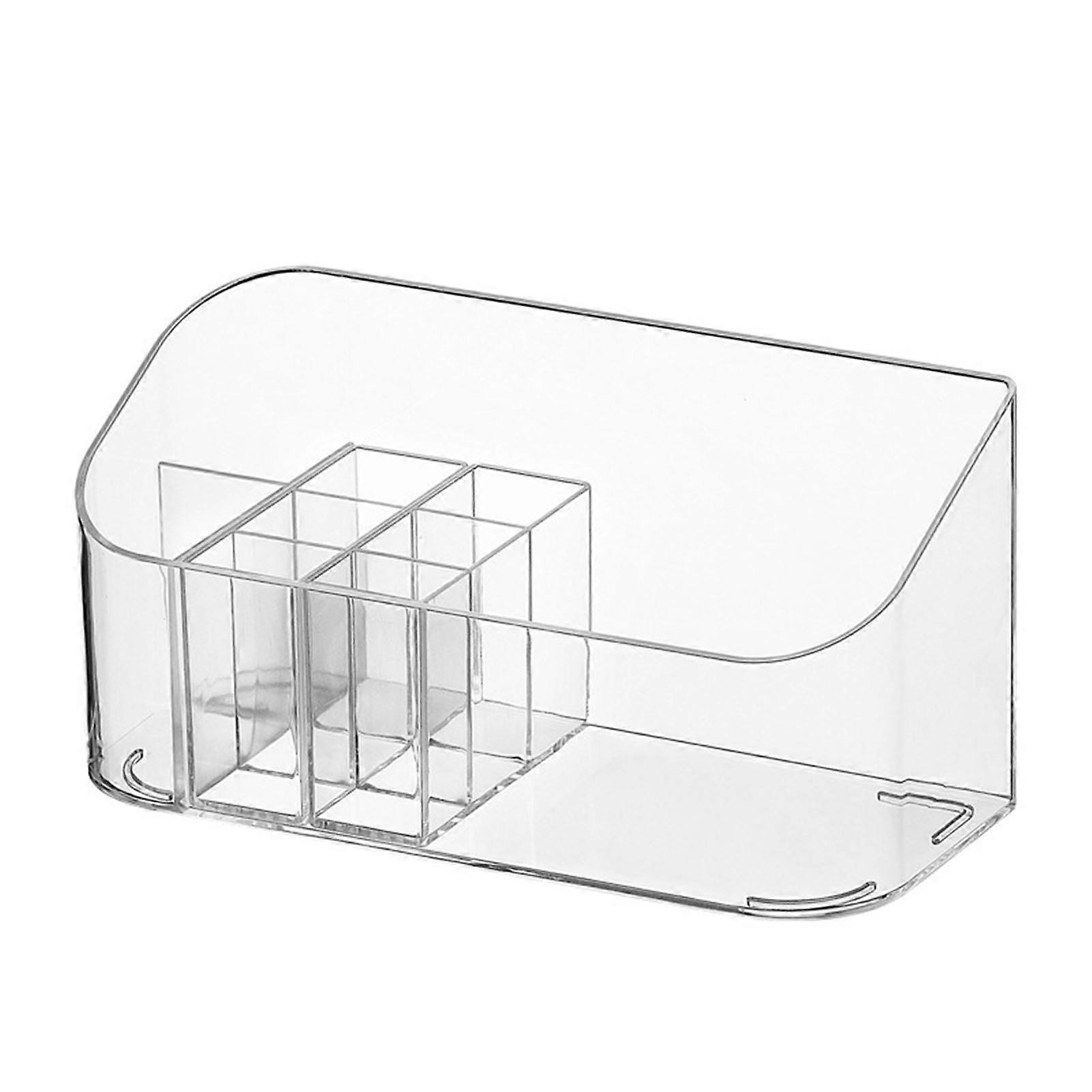 Plastic Cosmetics Storage Box Transparent Portable Mirror Cabinet Case for Bedroom