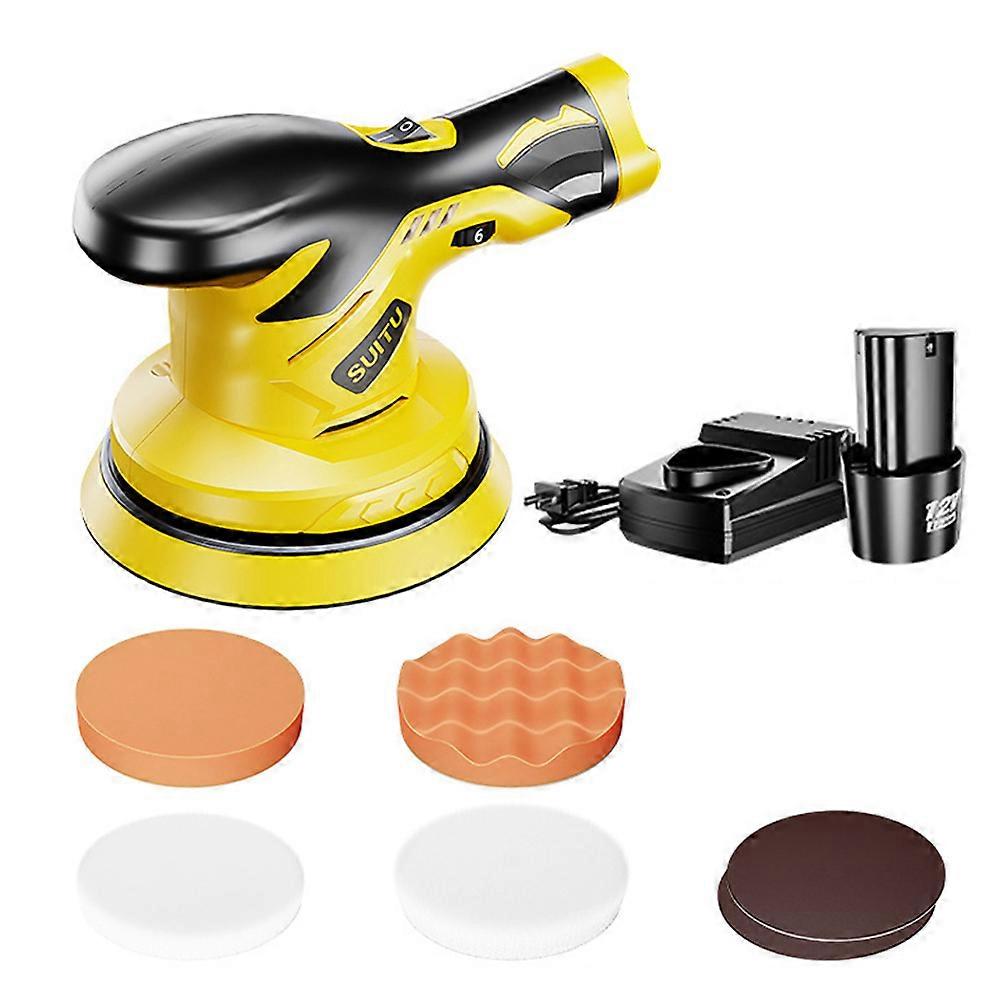 High Power Portable Car Eccentric Shaft Polishing Machine Multifunctional Cordless Electric Auto Polisher Handheld Rechargeable Car Polishing and Waxi