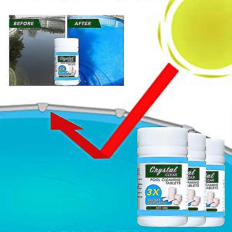 200pcs Pool Cleaning Tablet Effectively Purify Water Pool Foaming Cleaners
