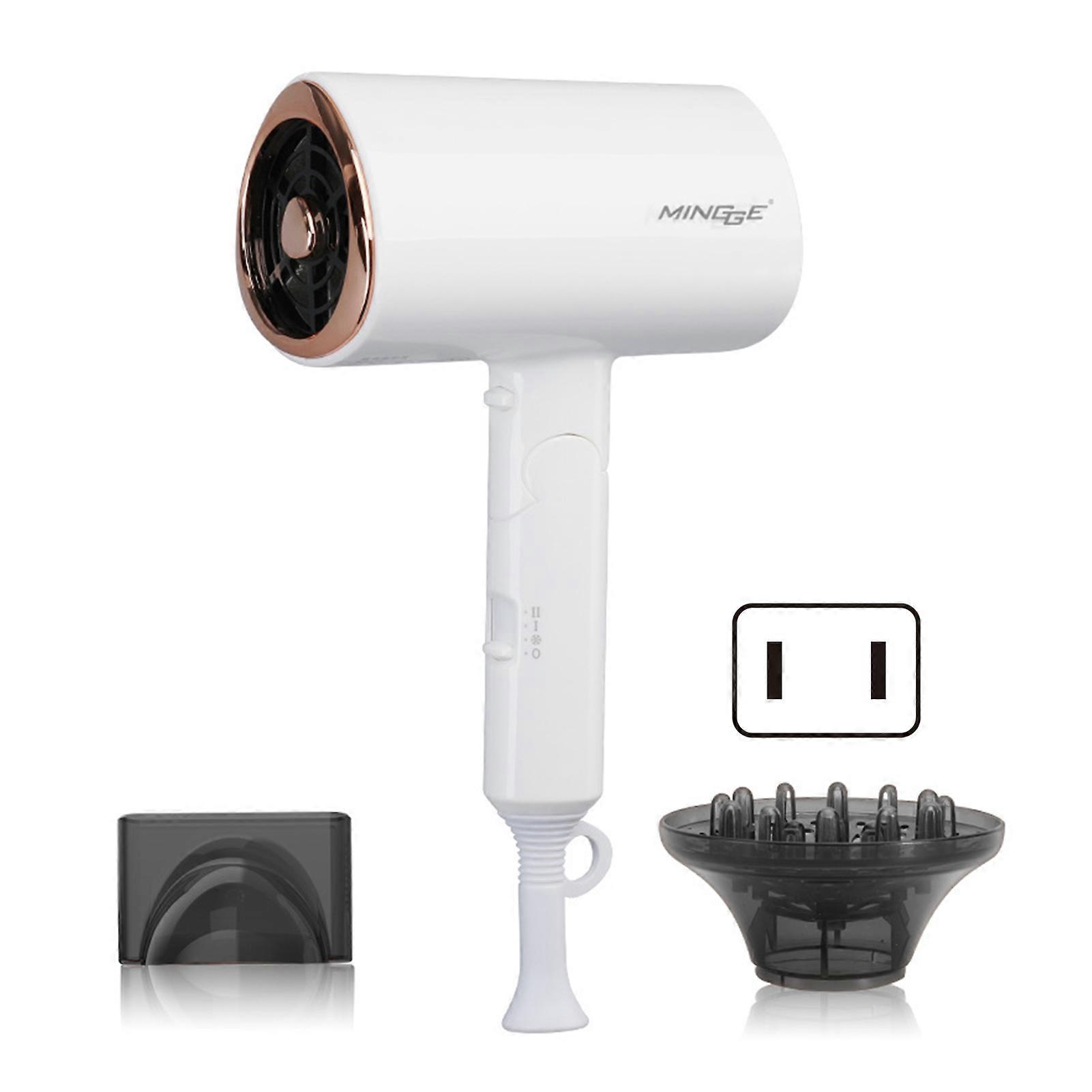 1800W Foldable Hair Dryer 3 Heats Setting Portable Professional Negative Ionic Blower for Home Travel