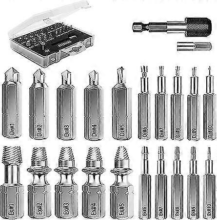 22-piece Broken Screw Extractor Set, Black