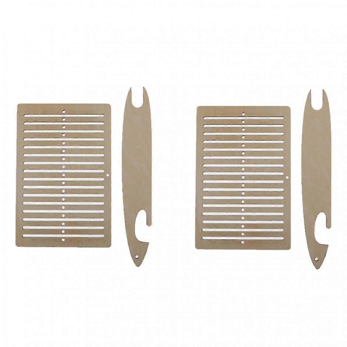 Sett tradisjonell DIY trehåndvevmaskin Veving Strikkevevstolverktøy