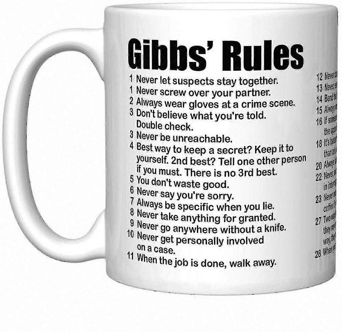 Ncis 2022 Gibbs' Rules Coffee Mug (adio Edition)