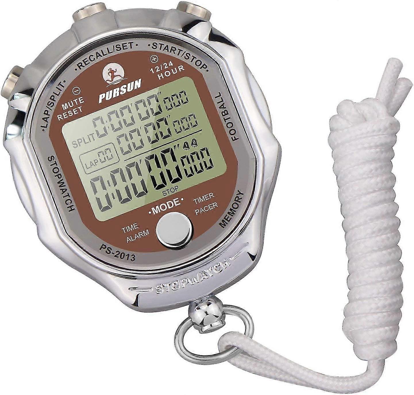 Stopwatch,100 Pcs Memories,outdoor Waterproof Electronic Chronograph Timer