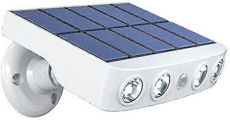 Outdoor Solar Security Wall Light with PIR Motion Sensor - 360 Degree Rotation (White, 1 Piece)