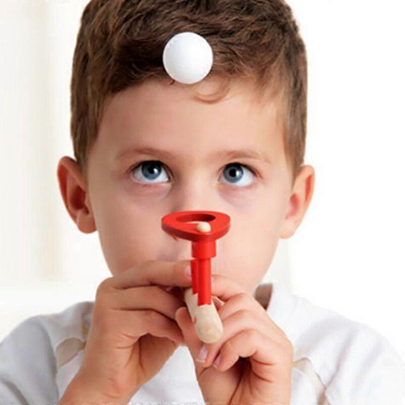 Flute Toy Blowing Balance Floating Wooden Flute Ball Game Educational Toy for Children