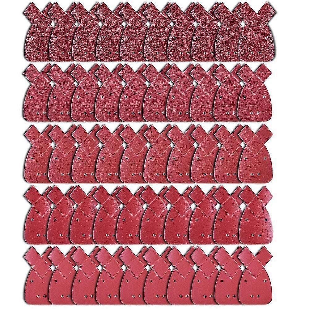 50 Pcs Mouse Detail Sanding Sheets Sandpaper Hook And Loop Assorted