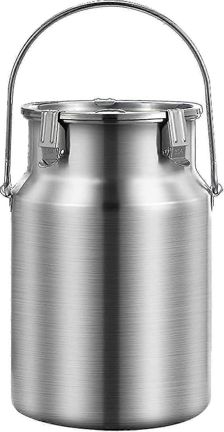 Pichet fourre-tout en acier inoxydable 304 3L avec couvercle scellé et poignée unique - Seau de transport de lait robuste pour le stockage de liquides et de solides