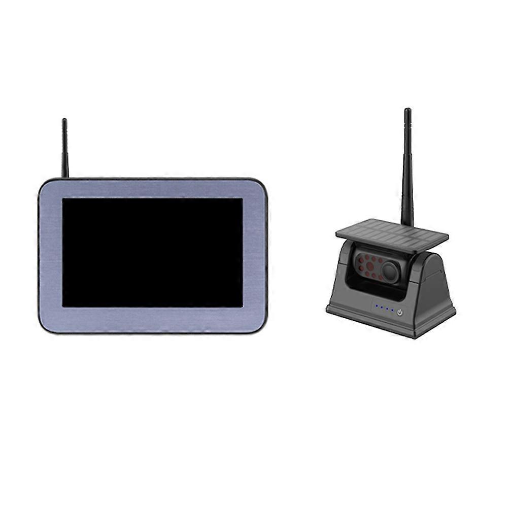 Wireless Solar Powered Energy Magnet Reverse Backup Camera with 5inch Rear View Monitor for Campers