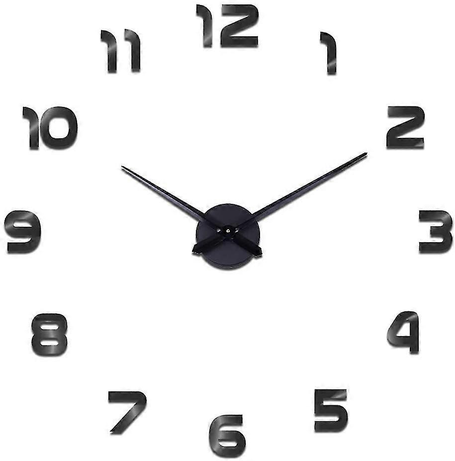 Modern Self-assembly Wall Clock, Silent, 3d, Self-adhesive, Home Decor, Office