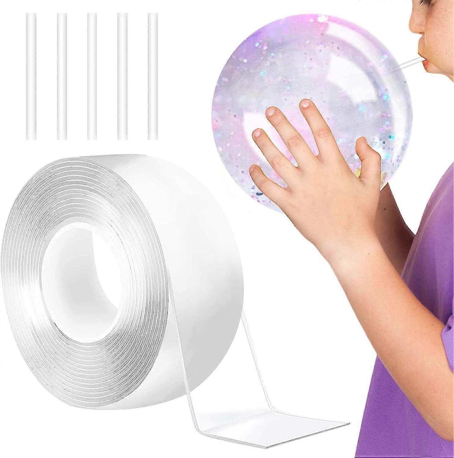 Kit 28 Pièces Nano Tape Bulles - Ruban Adhésif Soufflé, Avec Paillettes, Pailles, Autocollants (DIY Créatif)