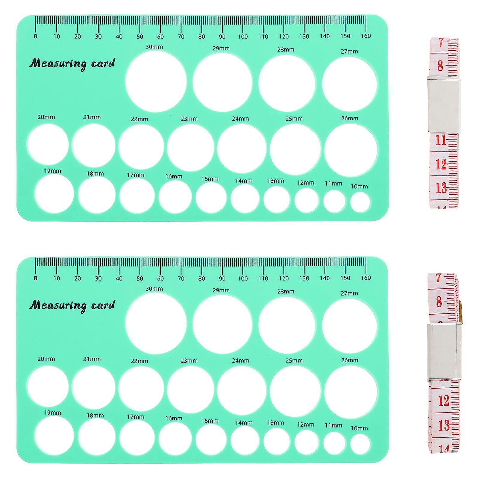 1 Set of Flange Nipples Size Measuring Card Breast Pump Flange Nipple Measuring Tool for Mother
