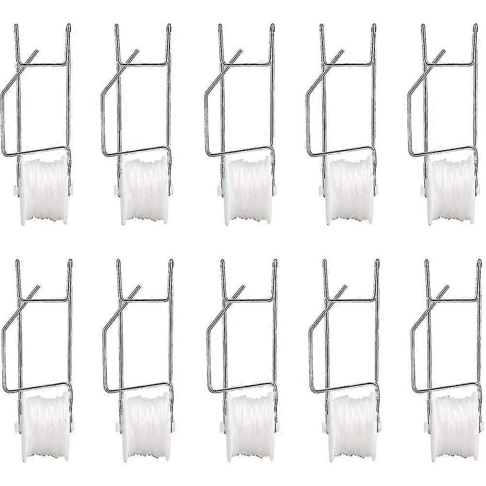 10pcs Tomato Support Hooks, Tomato Trellis Roller Hooks With 15m Vine Support String Rope Plant Rol