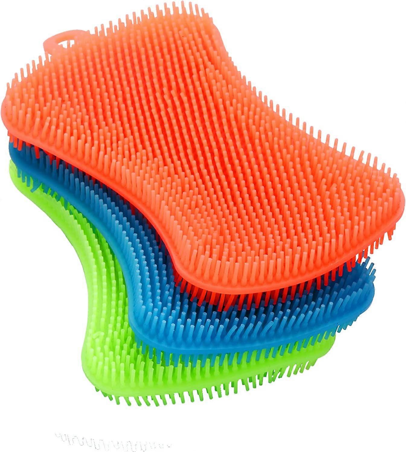 3pcs Silicone Dishwashing Sponge