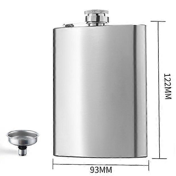 Whiskey Flask, Stainless Steel Hip Flask, Portable Pocket Flask, for Hiking, Camping, Climbing, Picnic (8 oz)