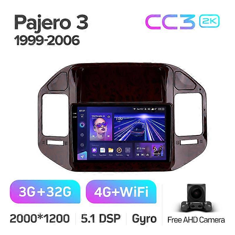CC3 2K Per Mitsubishi Pajero 3 V70 V60 1999 - 2006 Autoradio Lettore video multimediale Stereo di navigazione GPS Android 10 No 2din 2 din dvd