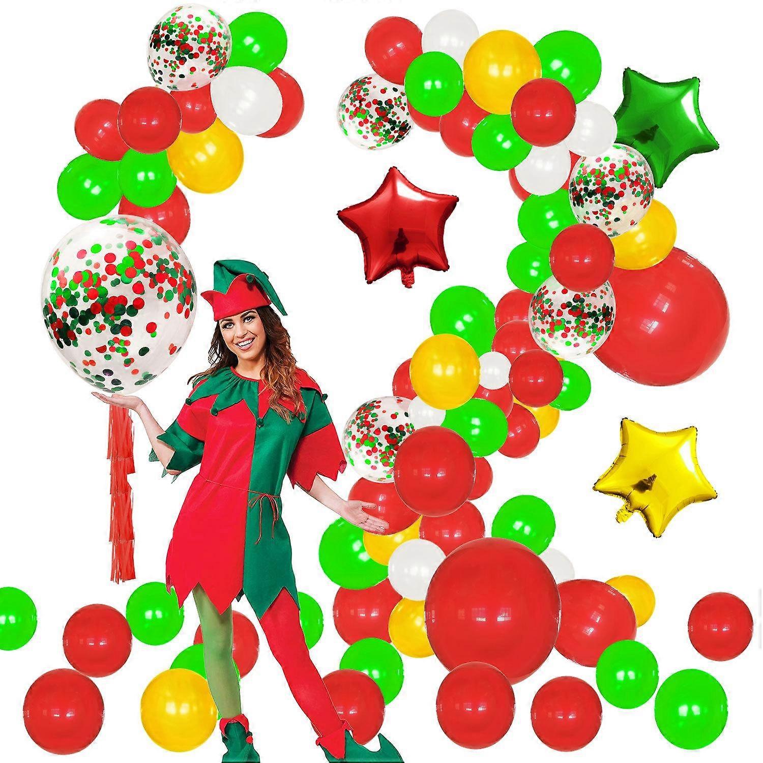 108 Piece Christmas Themed Party Balloon Set
