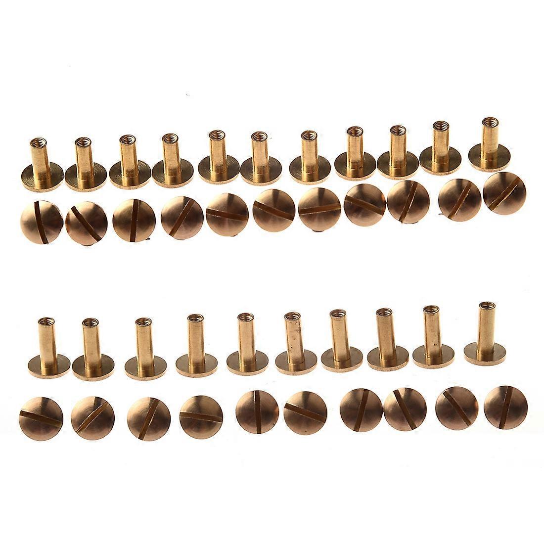 20x Arc Solid Brass Button Stud Screw Nail Screw Back Leather Rivet Belt 10mm & 12mm