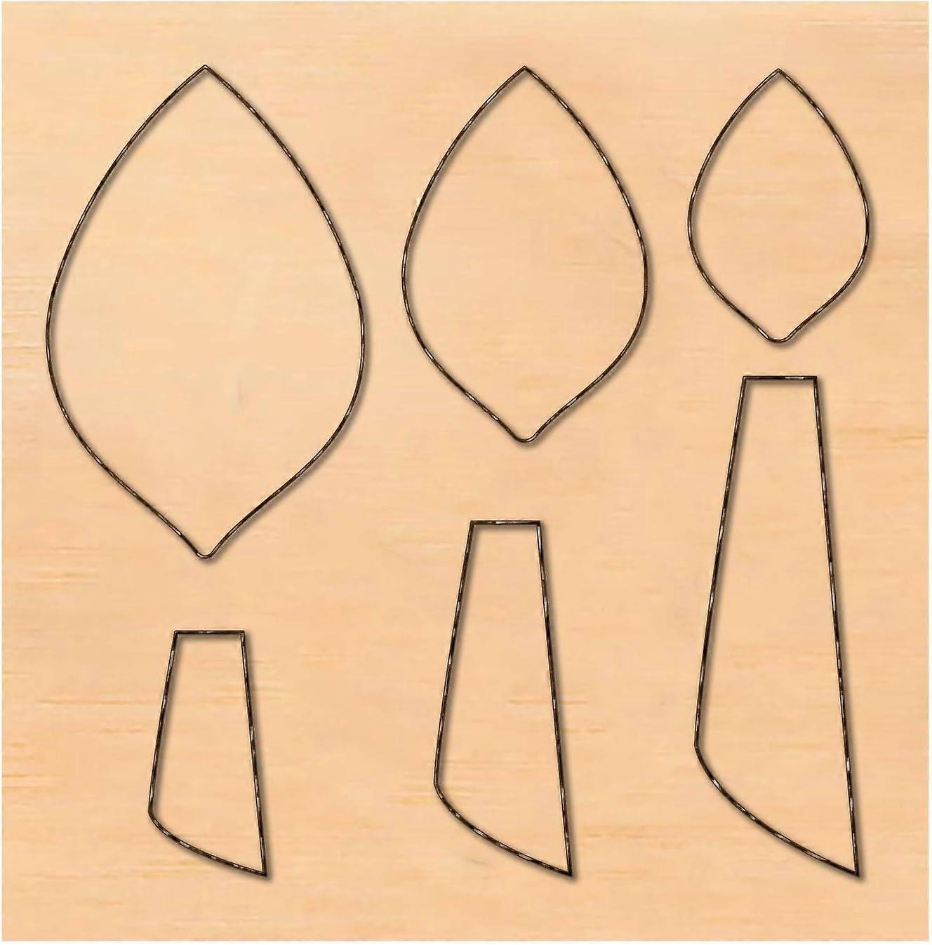 Scrapbook Prägling Trä Die Cutting Läder Mögelremsa / Leaf Shape Skärande Mögel för Örhänge Smycken DIY Läder Hantverk Tillverkning INTE för Sizzix