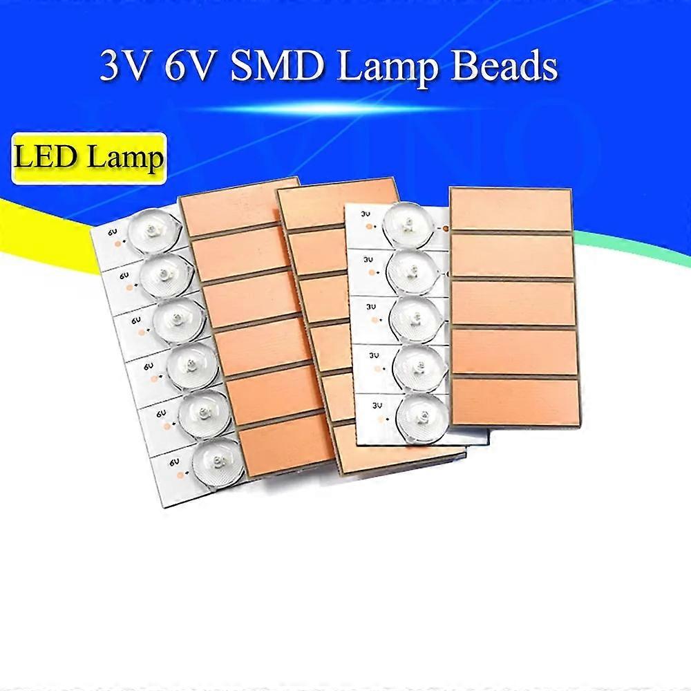 10PCS 3V χάντρες λαμπτήρων SMD με το οπτικό Fliter φακών για την επισκευή TV των οδηγήσεων 32-65 ίντσας