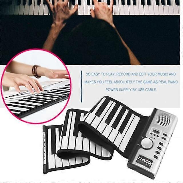 Portable 61 Keys Roll-up Piano Usb Midi Keyboard Midi Conctroller Hand Electronic Piano
