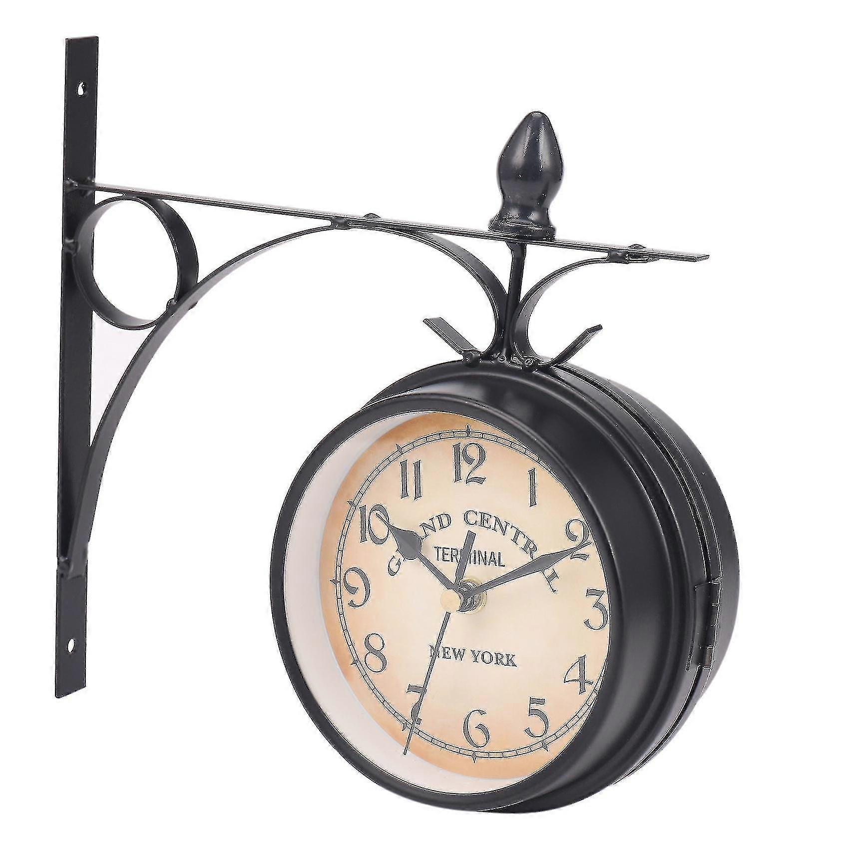 2023-european-style Double-sided Wall Clock Classic Clocks Monochrome