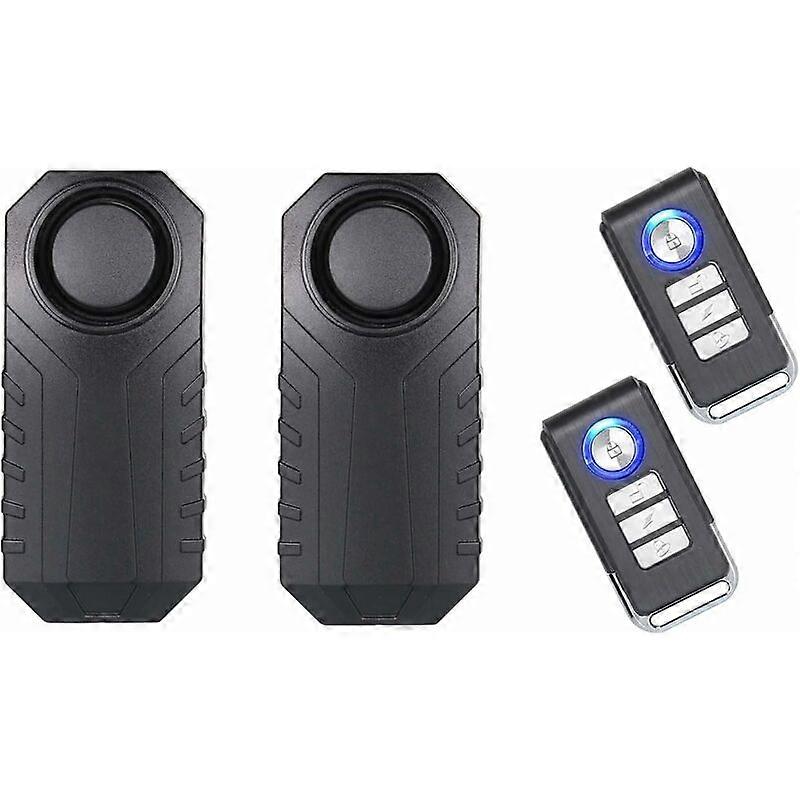 Fahrradalarm, Motorrad Wegfahrsperre mit Fernbedienung, 113 DB Super laut (2er Pack)
