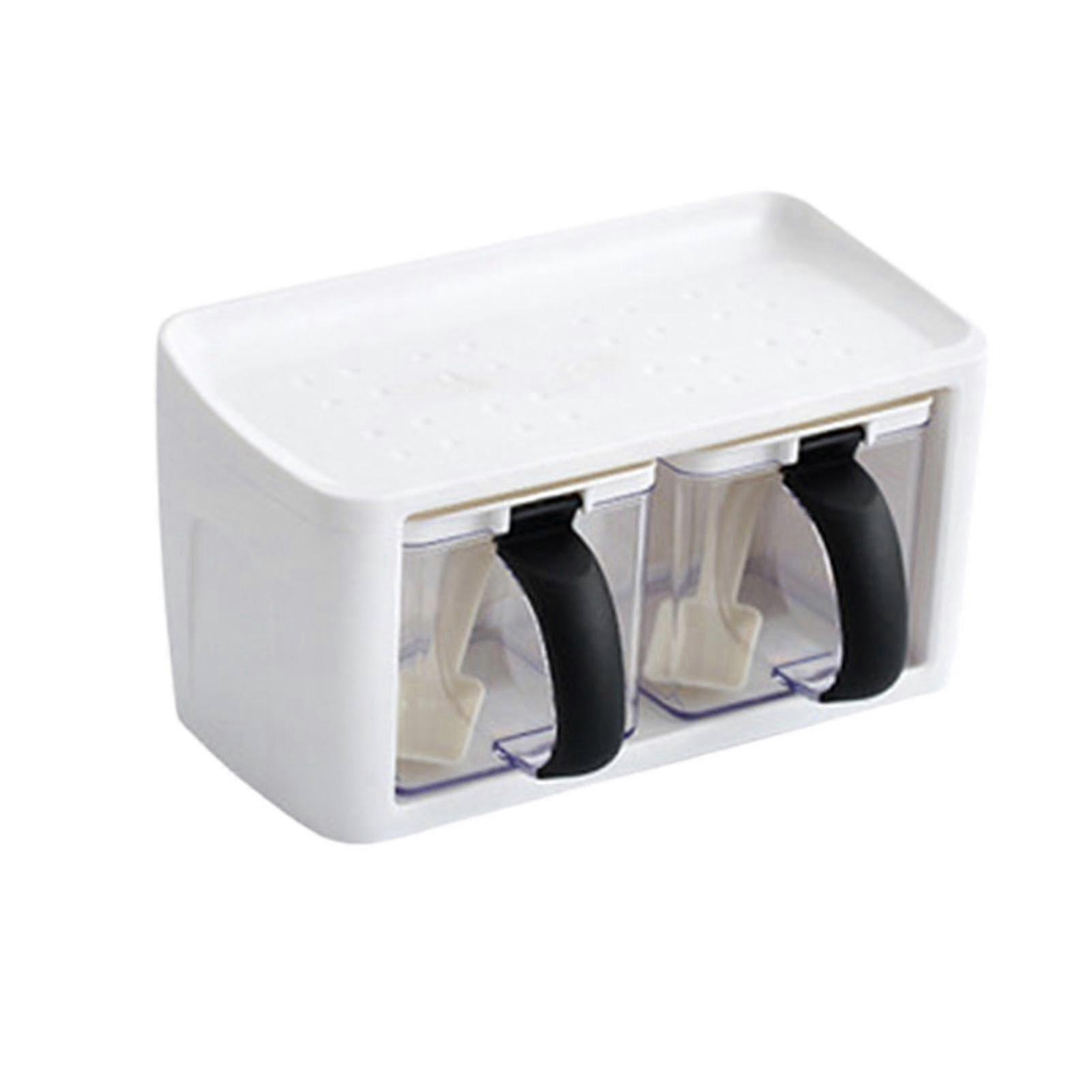 Seasoning Box Set Wall-Mounted Free Punching And Space-Saving Household Kitchen Shelf Combined Two Grids