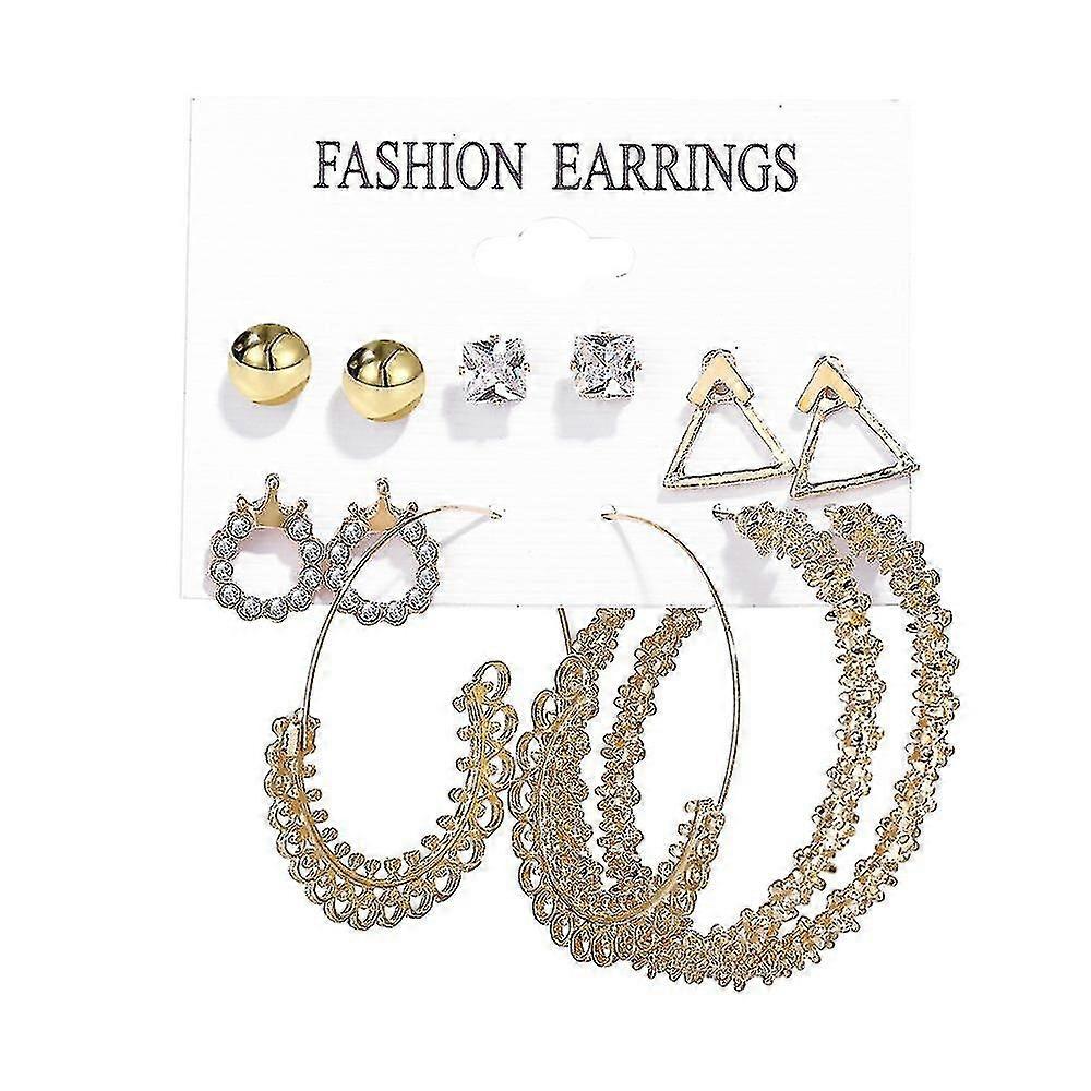 Booster 5504 Acrylic Faux Circle Tassel Stud Set Of 6