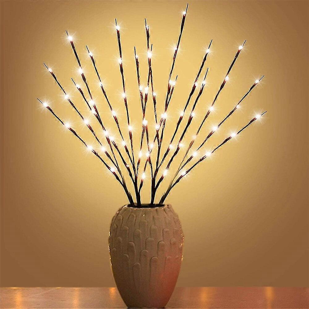 Természetes fűzfa áglámpák - 20 LED gallyal megvilágított ág karácsonyi esküvői dekorációhoz