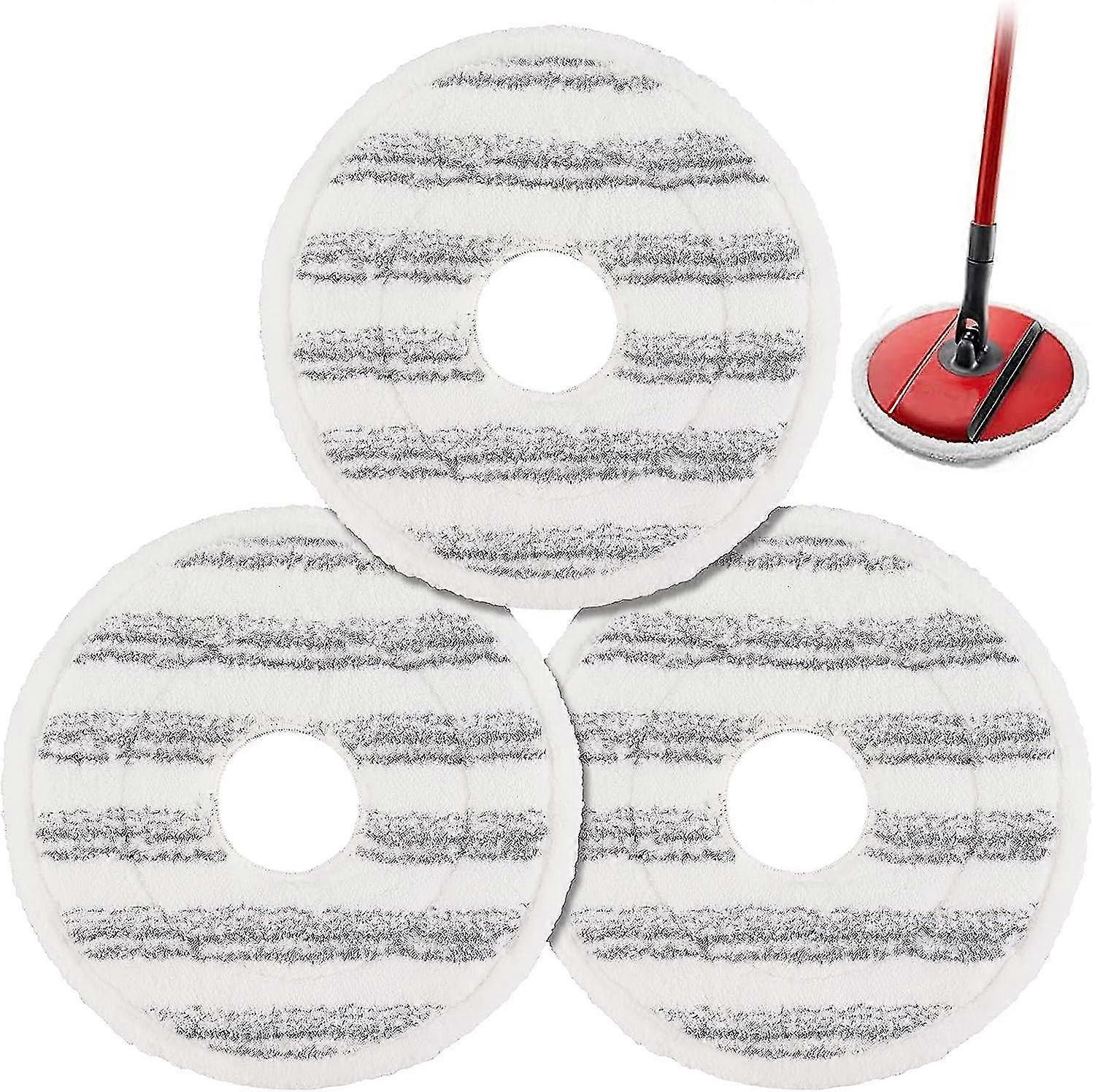 3pcs Mop Refill For Vileda Spin And Clean Mop,Spin Mop Head Replacement, Washable Reusable Microfiber Mop Head