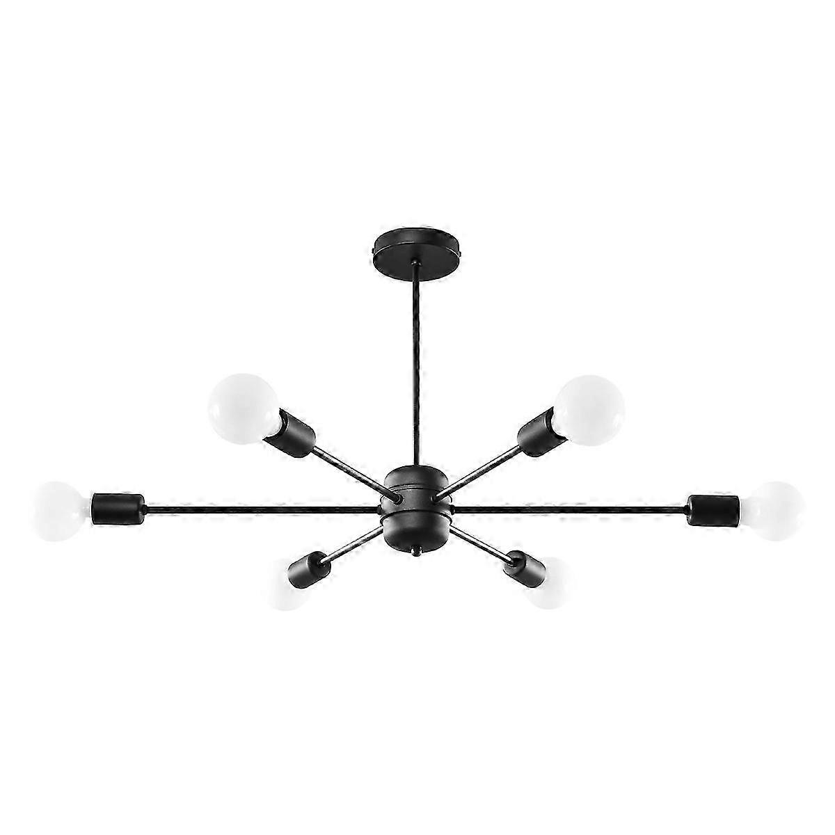 Ceiling lamp LANGO 6 black modern for dining room and kitchen Sollux led