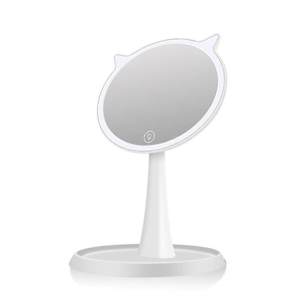 Makeup Mirror with 24 LED Light Bulbs Dressing Vanity Lights Smart Rechargeable Table Mirror Lamp