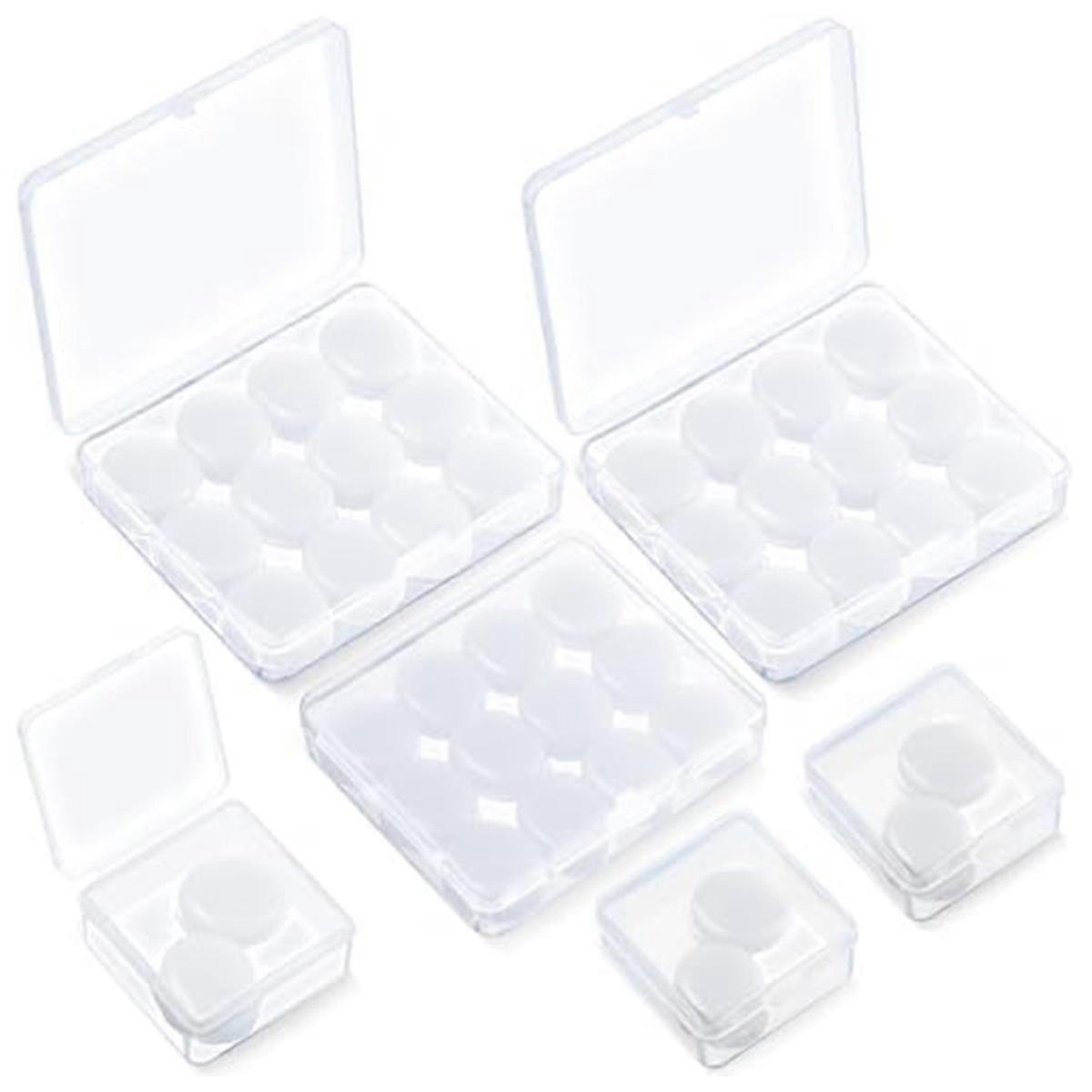 21 Pairs Ear Plugs for Sleeping Reusable Moldable Silicone Earplugs Soft Noise Cancelling Earplugs,White