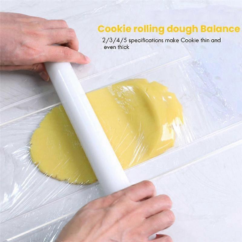 2Pcs Acrylic Biscuit Cake Rolling Tool Balance Ruler Fondant Icing Biscuit Thickness Ruler Biscuit Smoother Baking A