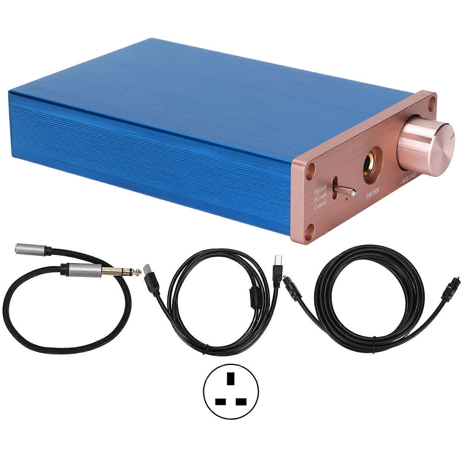 Digital o Amplifier DAC Input USB Coaxial Digital o Headphone Amplifier Decoder 100‑240VUK Plug