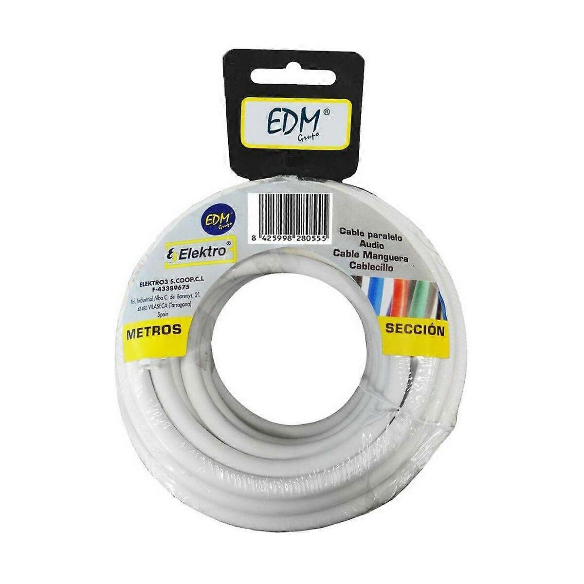 Cable EDM 28024 White 2 x 1 mm 20 m