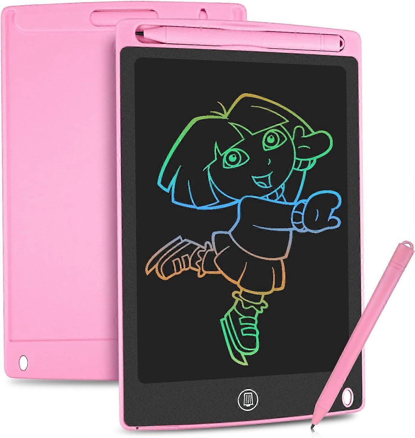 (Pink) 1 Piece Colorful LCD Writing Board, 8.5" Graphic Drawing Board Keyed Writing Board Scribble Drawing Board Kids Toys Gift for Boy and Girl
