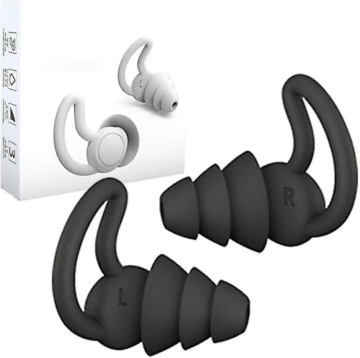 Sleep Earplug,new Upgraded 3-layer Noise Reduction Silicone Earplugs For Swimming Concert Sleep Snor