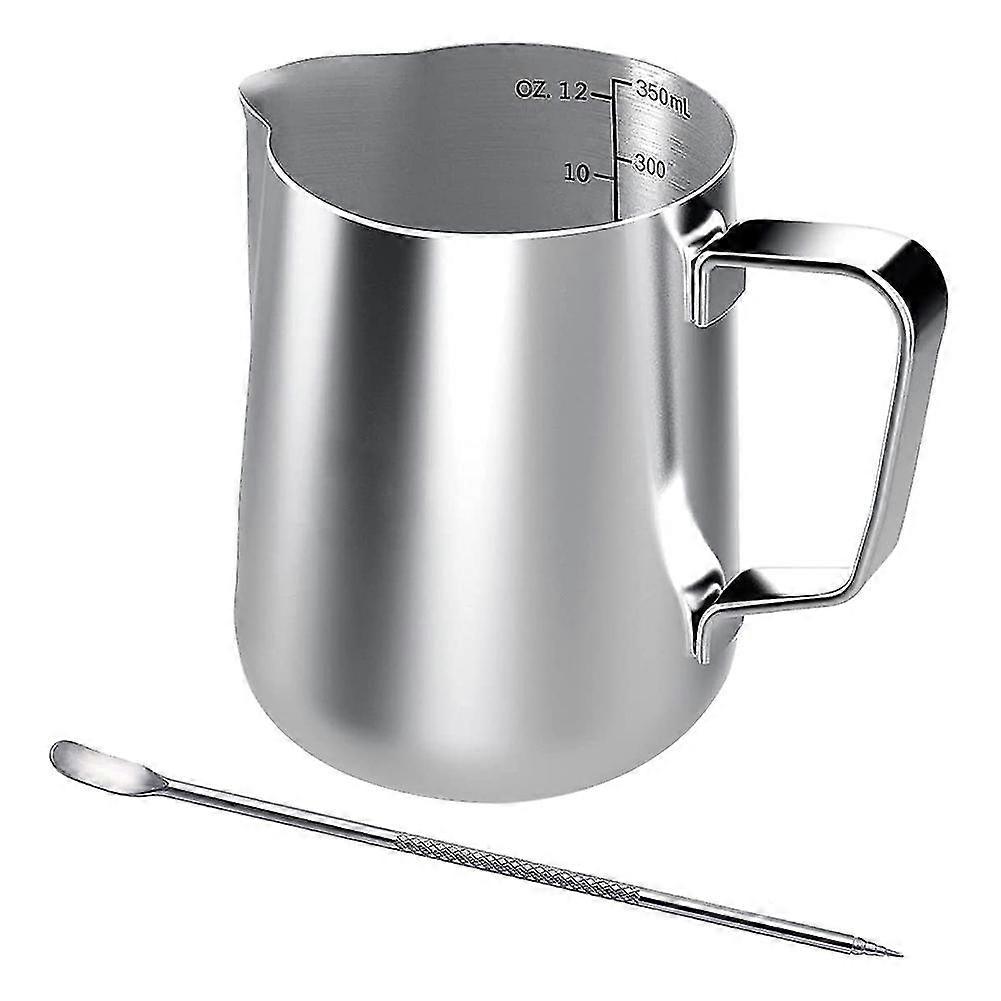 Milk Frothing Jug 350ml Milk Jug Stainless Steel Milk Jug Frothing Pitcher Milk Jug for Coffee Machine