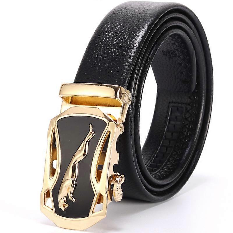 Men Belts Metal Automatic Buckle Leather
