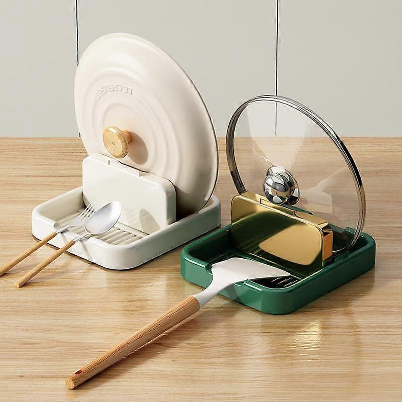 Spoon Rest and Pot Lid Holder for Kitchen Counter