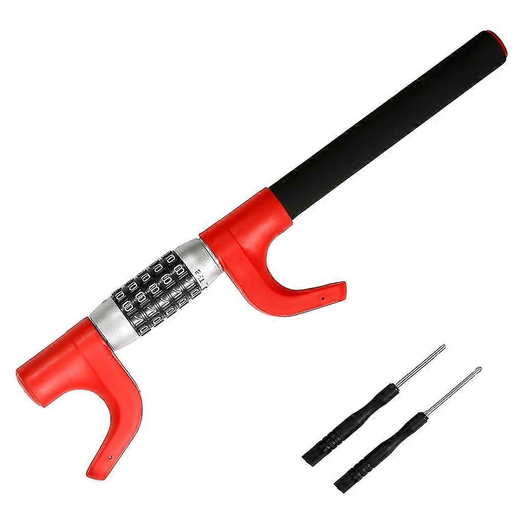 5 Digit Password Steering Wheel Lock Universal Truck Keyless Coded Double Hooks