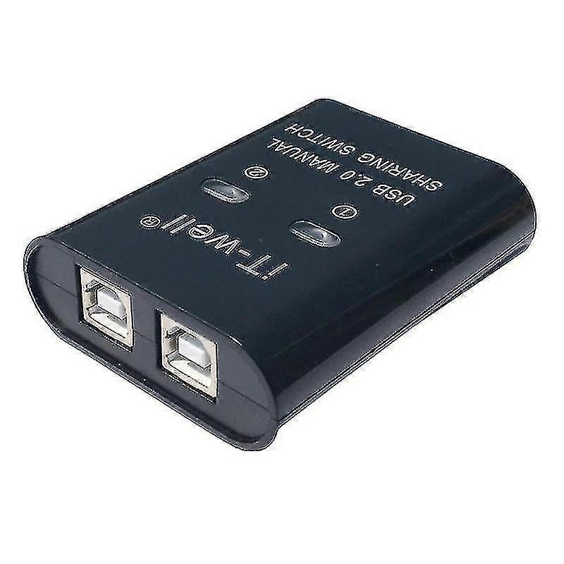 Usb Manual Switch Hub Printer Sharing Device 2 In 1 Out Data Transfer Hub--black new